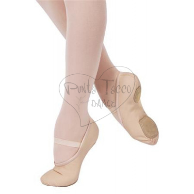 Elegante mezza punta in tela bimba imbottita e con elastici pre-cuciti
