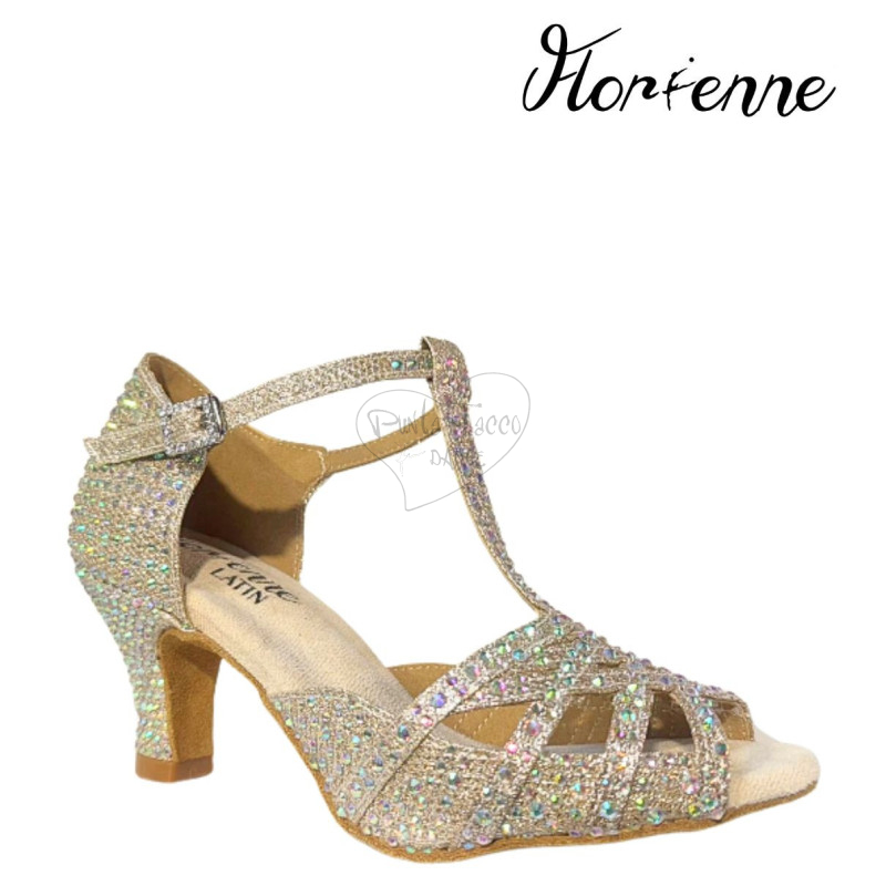 Florienne KryStal KS-012 Scarpa da Ballo con Strass