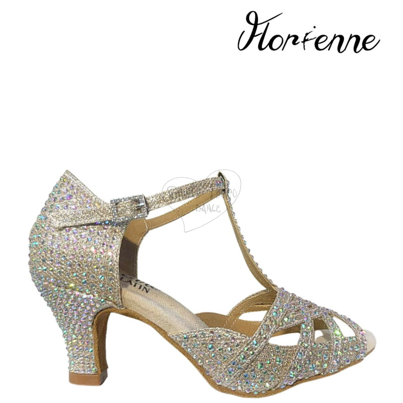 Florienne KryStal KS-012 Scarpa da Ballo con Strass
