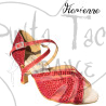 Florienne Kristal KS-008 Dance Shoe with Red Rhinestones
