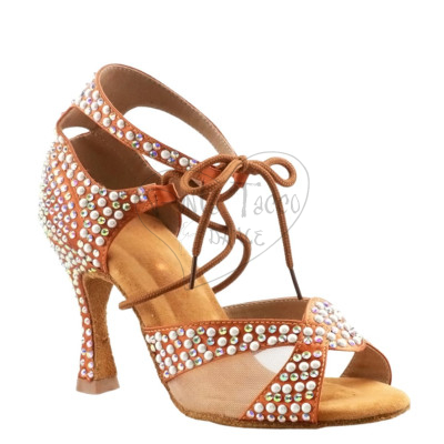 Florienne Krystal KS-308 Scarpa da Ballo con Strass Nero