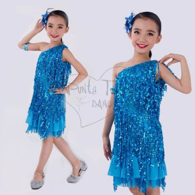 Florienne Best 2 One Shoulder Baby Girl Dress Fringed