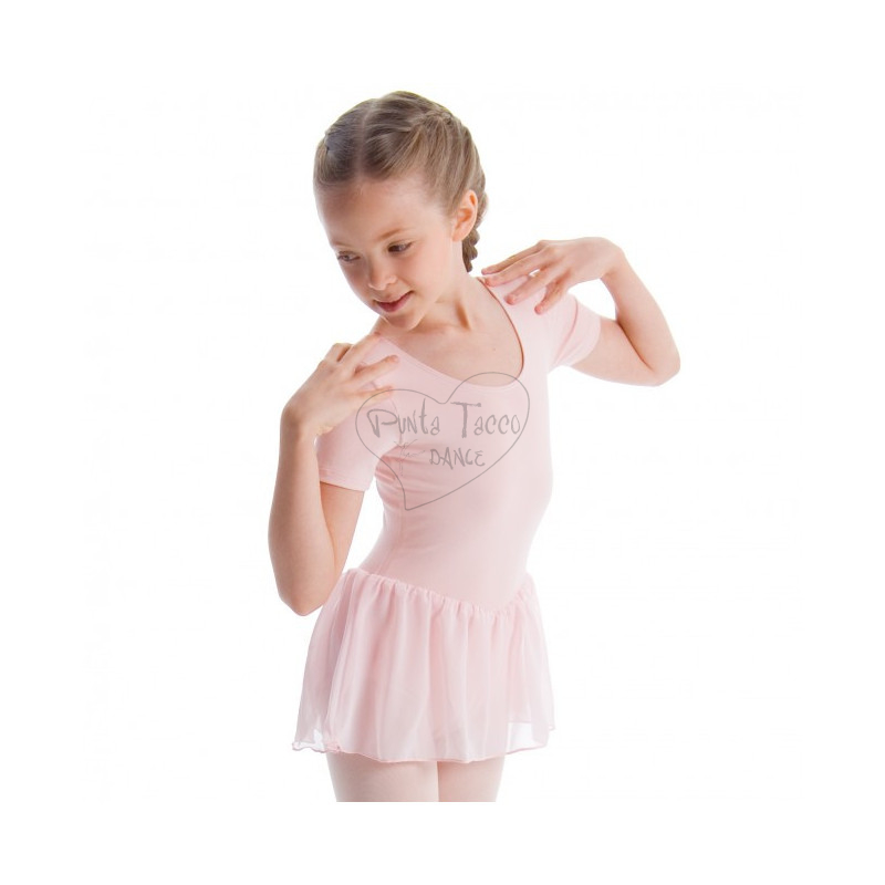 Elegante body con gonnellino in chiffon