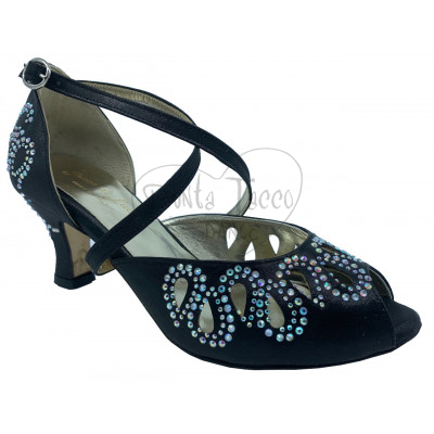 Gocce di Luce Goc5 Sandalo Ballo Strass suola cuoio