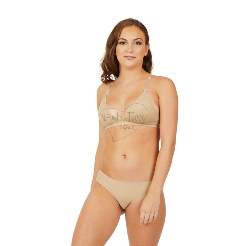 Capezio 3777W Deep Neck Clear Back Bra