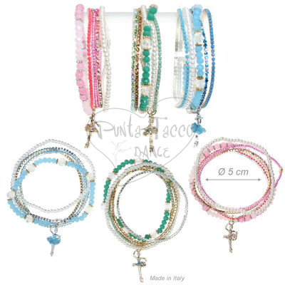 Bracciale con perline e Ballerina