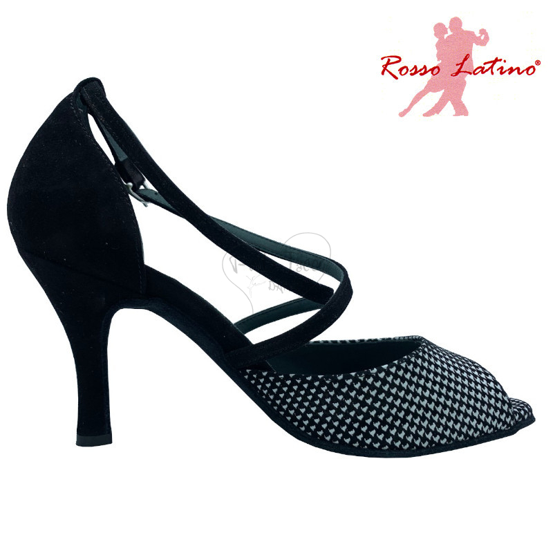 Rosso Latino Luna-P Scarpe da Ballo con Perle