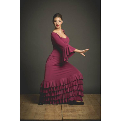 Davedans 3901 Aldea 3/4 Sleeves Flamenco Top with Frills