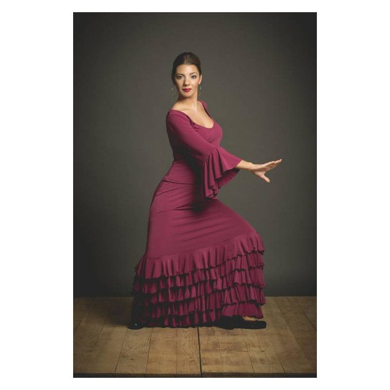 Davedans 3901 Aldea 3/4 Sleeves Flamenco Top with Frills