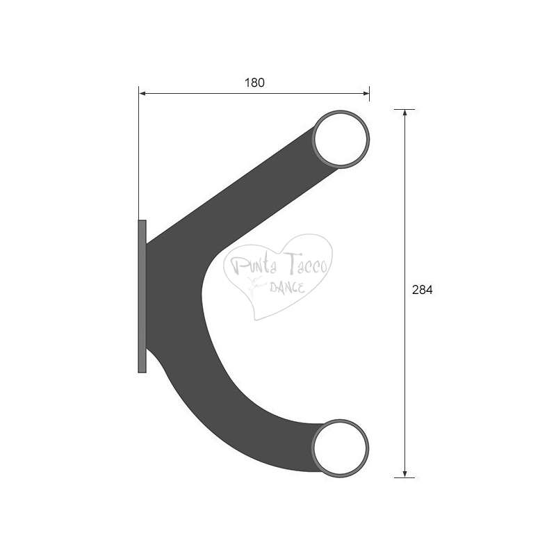 Doble wall support for dance bar