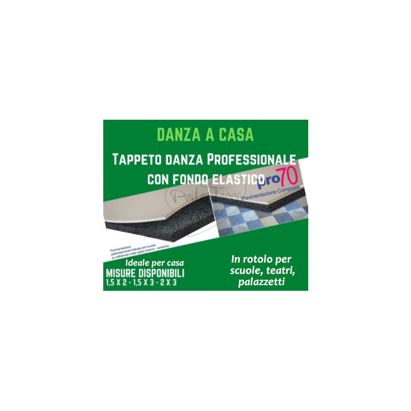Tappeto Danza 1,5x1mt con Sottofondo