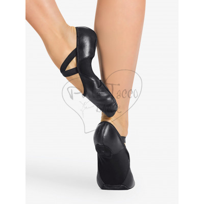 Mezza punta per danza nera elasticizzata