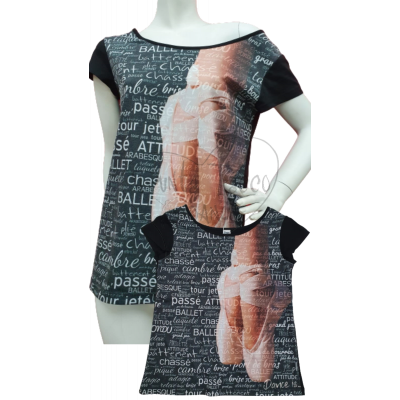 Dance is 5002-2 T-shirt Danza Ballerina con Punte