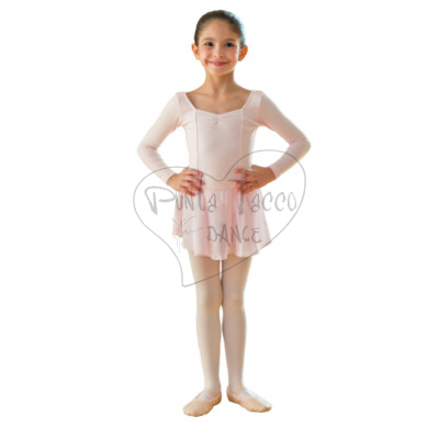 Body danza da bambina con gonnellino insertato