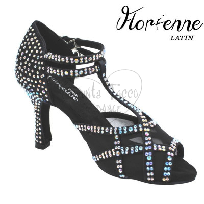 Florienne Latin Cleo Scarpa da Ballo con strass