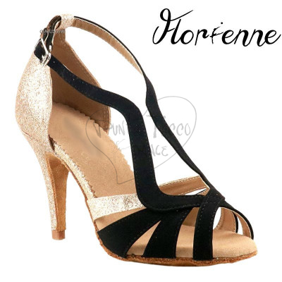 FLORIENNE KRYSTAL KS-286 SCARPA DA BALLO GLITTER ORO