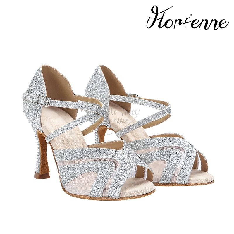 Florienne Krystal  KS-008 Scarpa da Ballo con Strass