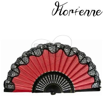 Florienne Ventaglio di danza flamenca con pizzo.