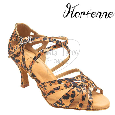 FLORIENNE KS-015 SCARPA DA BALLO LEOPARD