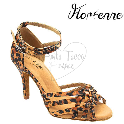 FLORIENNE KS-465 SANDALO DA BALLO LEOPARD