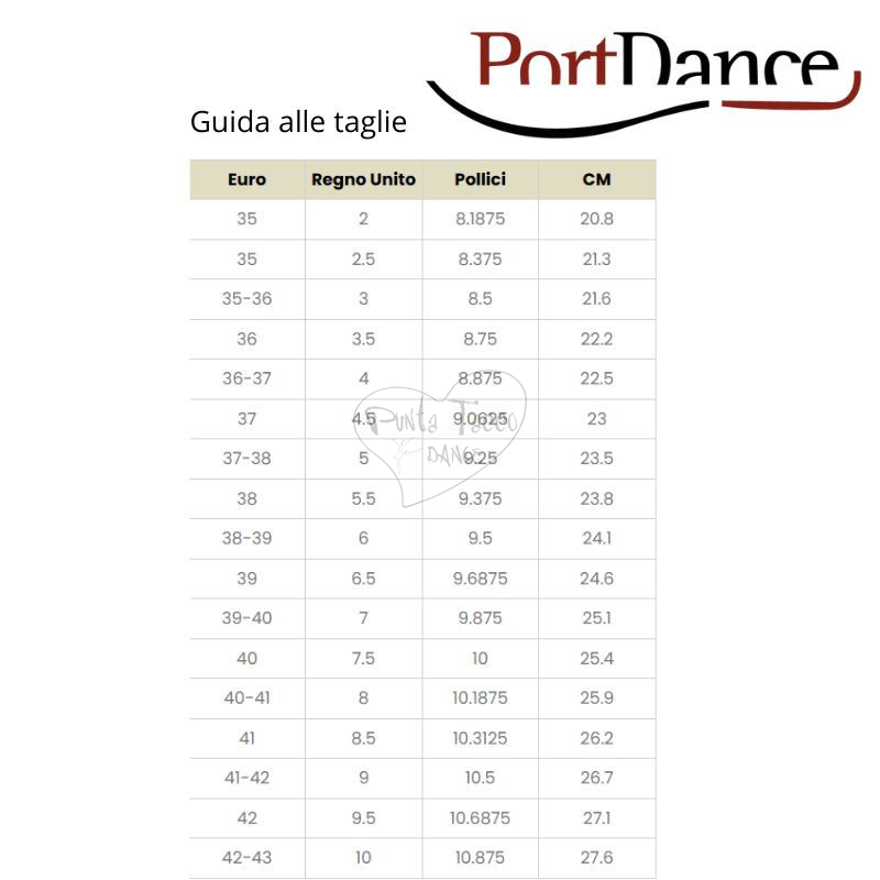 PORTDANCE PD126 SCARPA DA BALLO CHIUSA